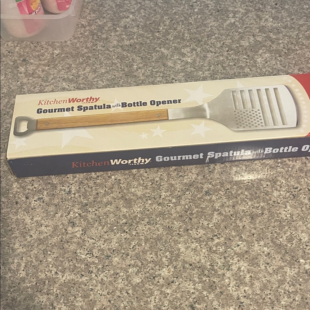 Silver Gourmet Spatula with Bottle Opener